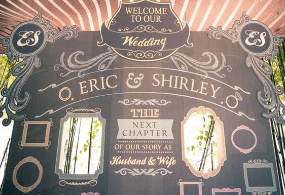 “Welcome to Our Wedding” backdrop